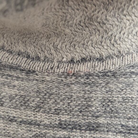 Gray Mock Neck Balloon Sleeve Midi Sweater Dress - Picture 6 of 6